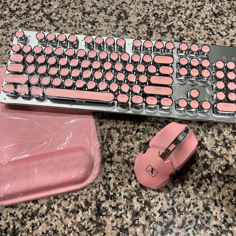 Typewriter Rechargeable Wireless keyboard & mouse set